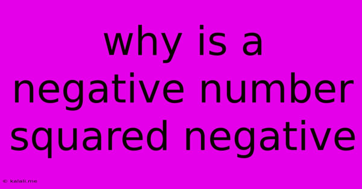 Why Is A Negative Number Squared Negative