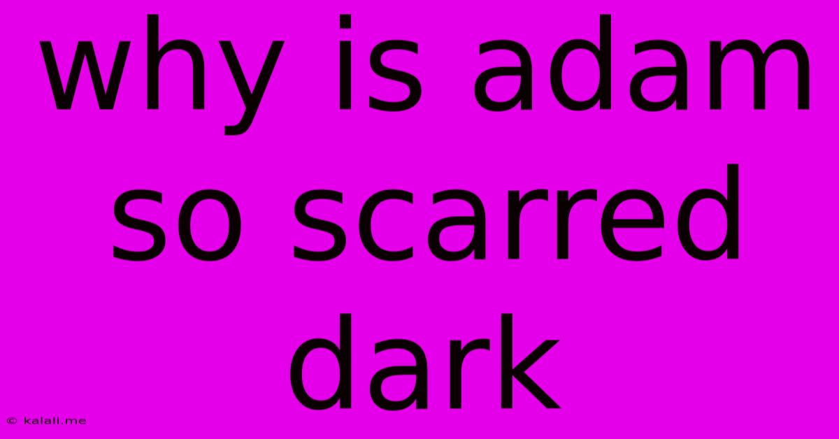 Why Is Adam So Scarred Dark