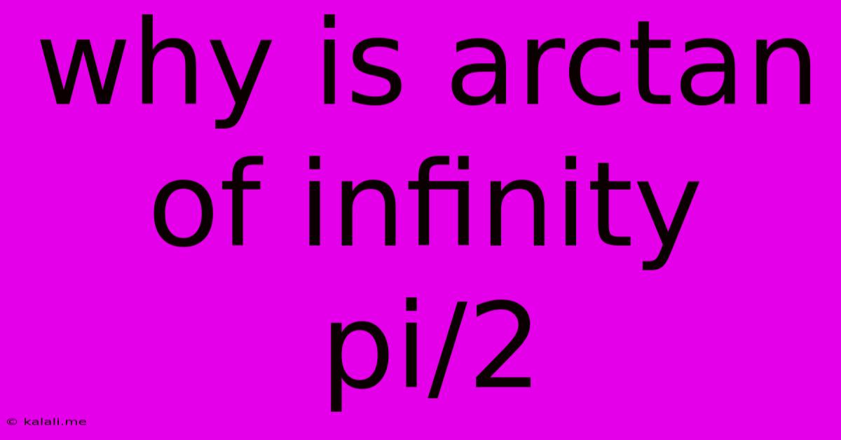Why Is Arctan Of Infinity Pi/2