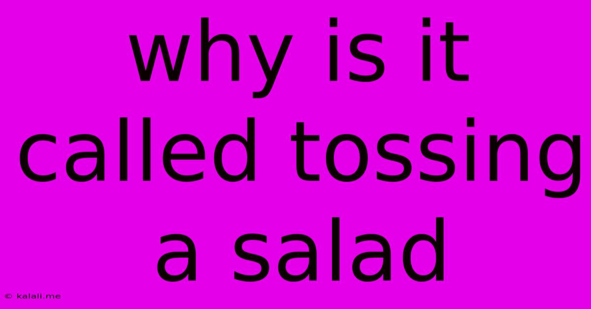 Why Is It Called Tossing A Salad