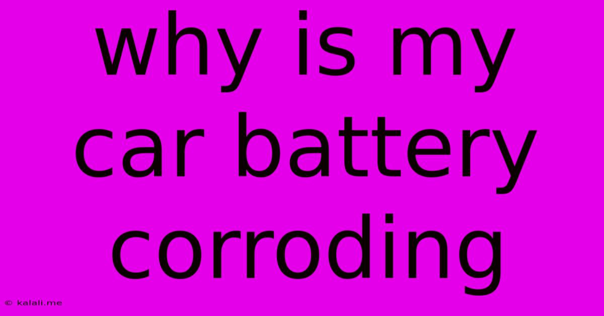 Why Is My Car Battery Corroding
