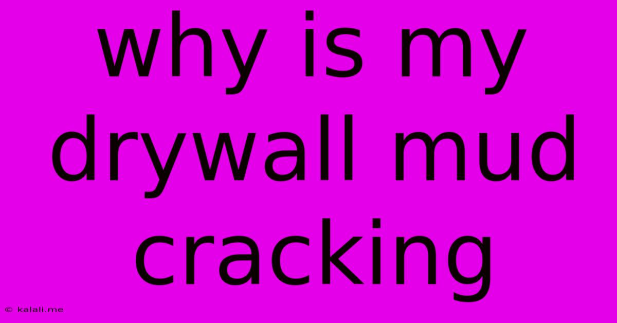 Why Is My Drywall Mud Cracking