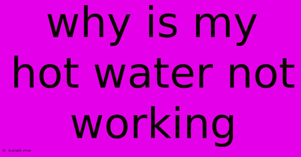 Why Is My Hot Water Not Working