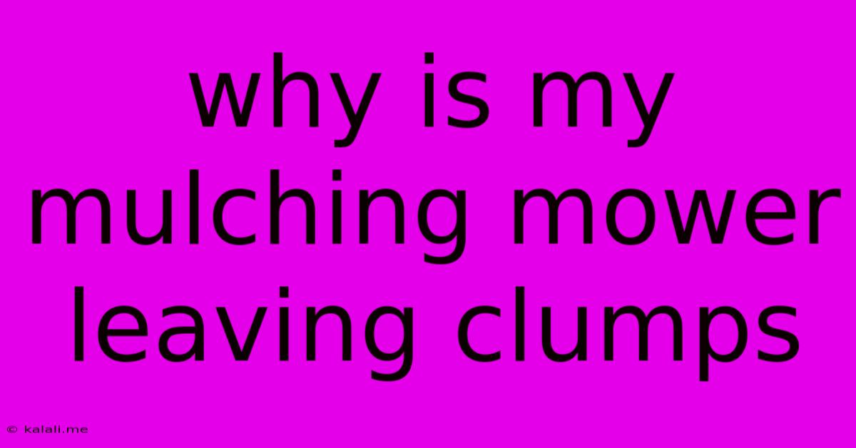 Why Is My Mulching Mower Leaving Clumps