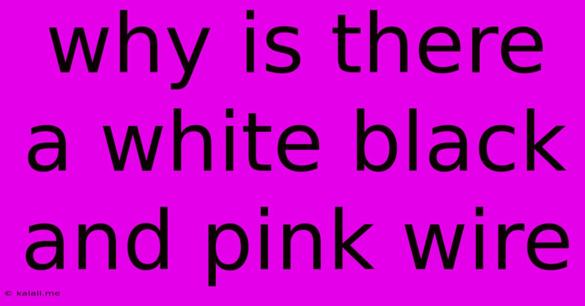 Why Is There A White Black And Pink Wire