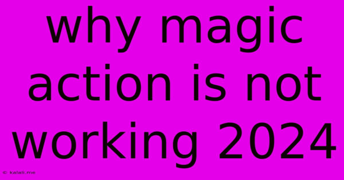 Why Magic Action Is Not Working 2024