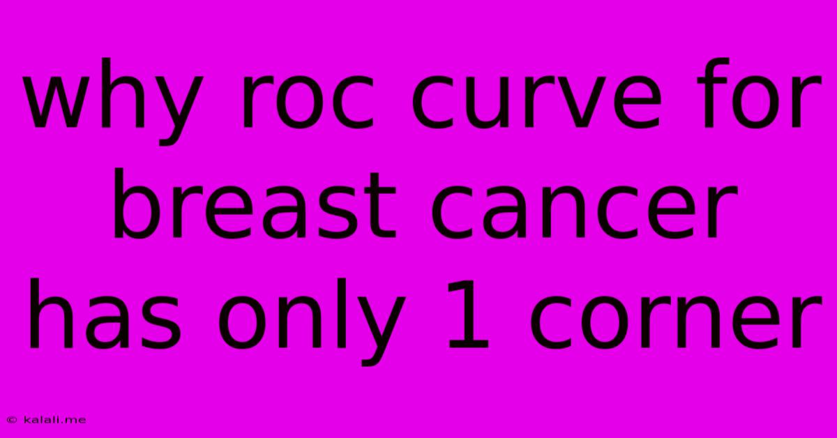 Why Roc Curve For Breast Cancer Has Only 1 Corner