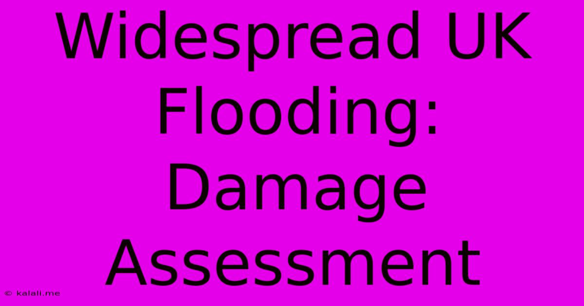 Widespread UK Flooding:  Damage Assessment