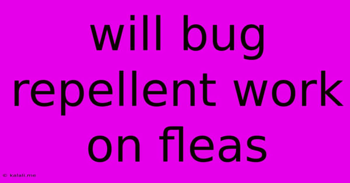 Will Bug Repellent Work On Fleas