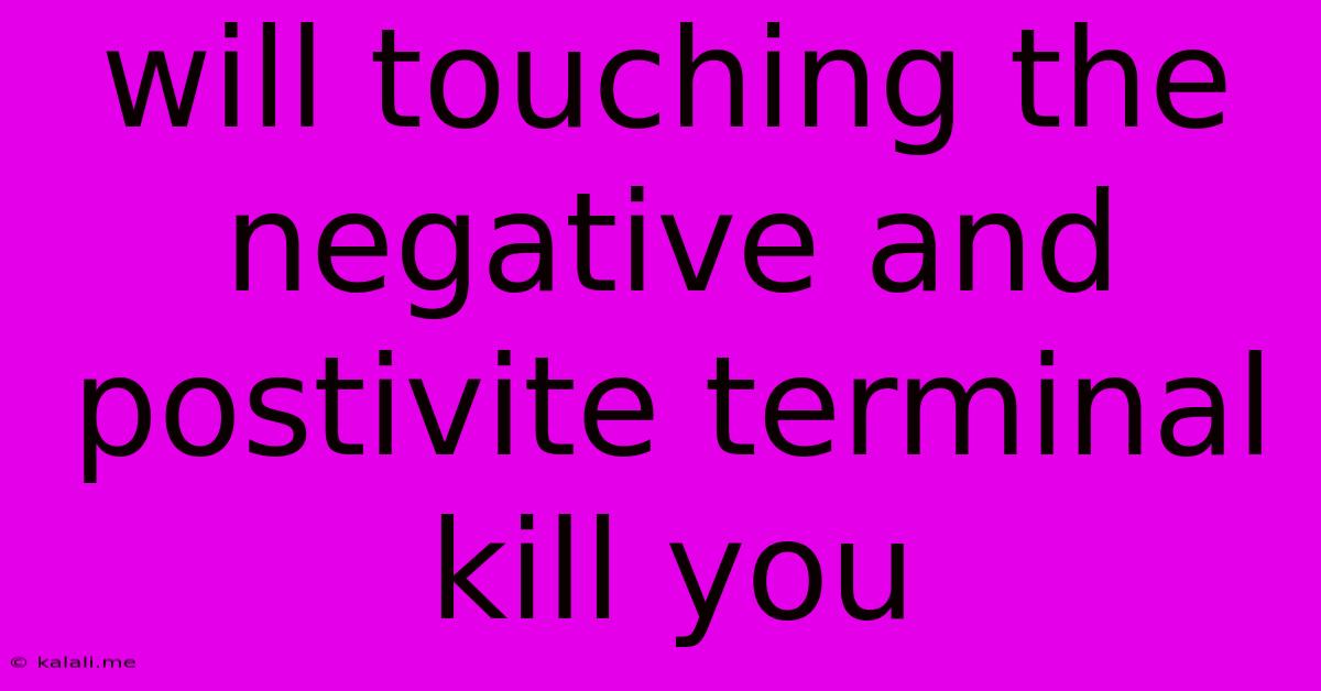 Will Touching The Negative And Postivite Terminal Kill You