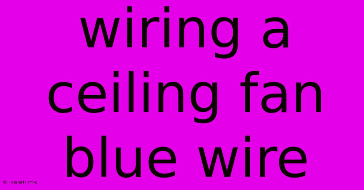 Wiring A Ceiling Fan Blue Wire