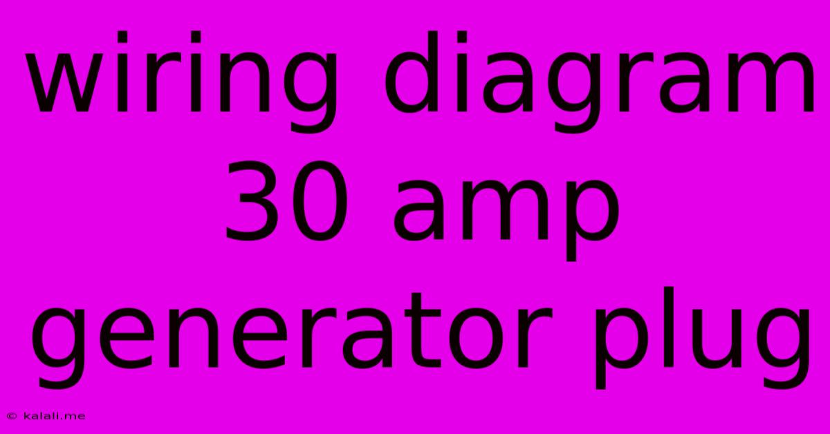 Wiring Diagram 30 Amp Generator Plug