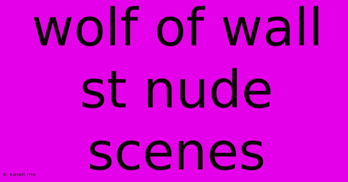 Wolf Of Wall St Nude Scenes