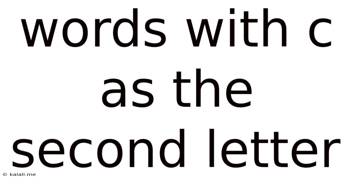 Words With C As The Second Letter