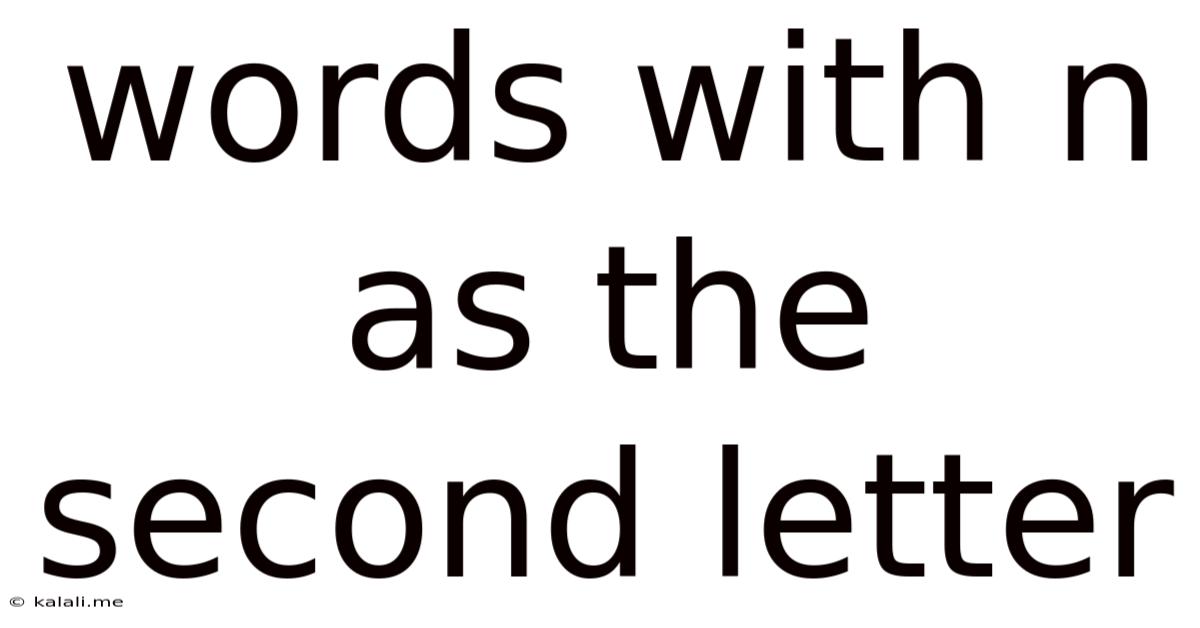 Words With N As The Second Letter