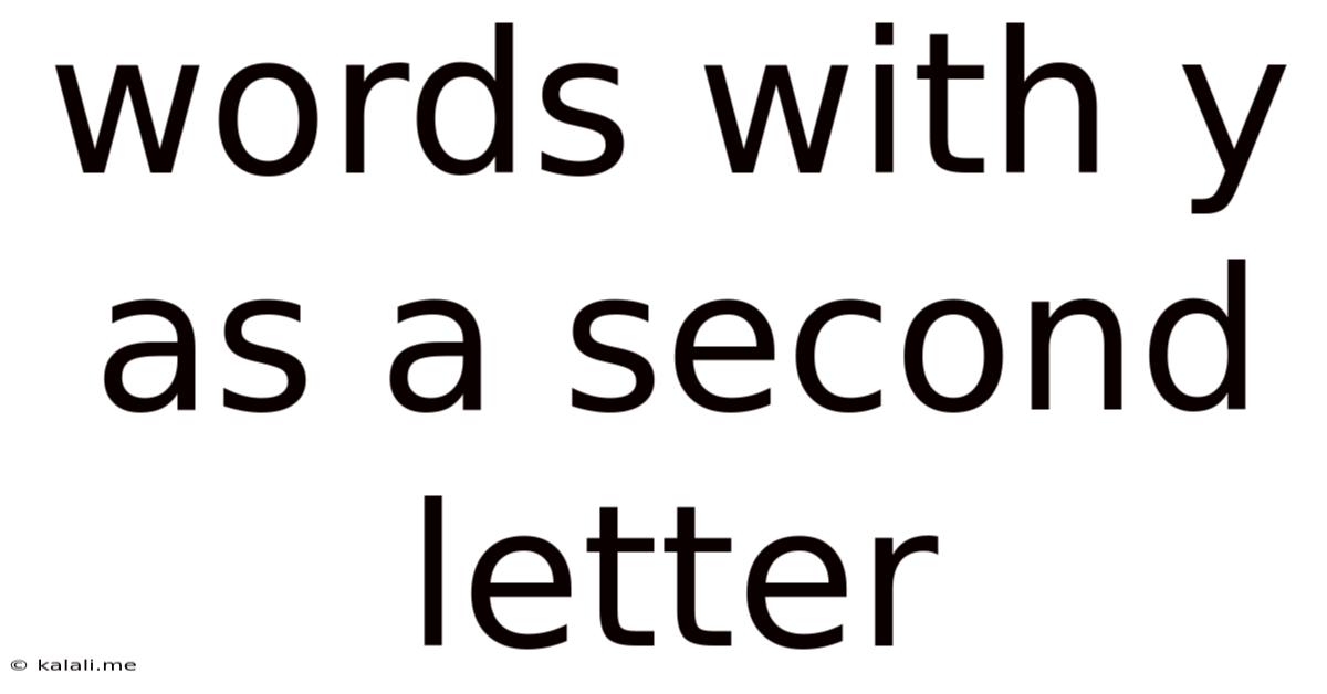 Words With Y As A Second Letter