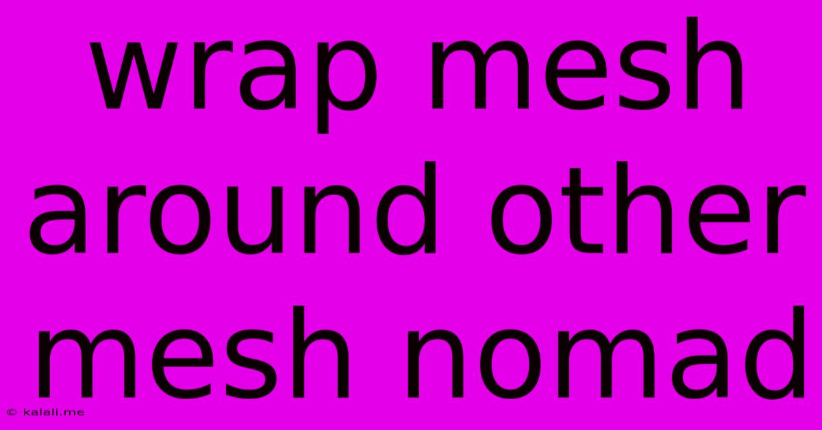 Wrap Mesh Around Other Mesh Nomad