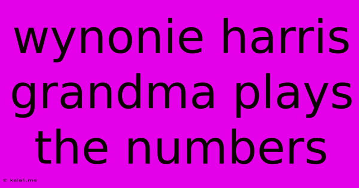 Wynonie Harris Grandma Plays The Numbers