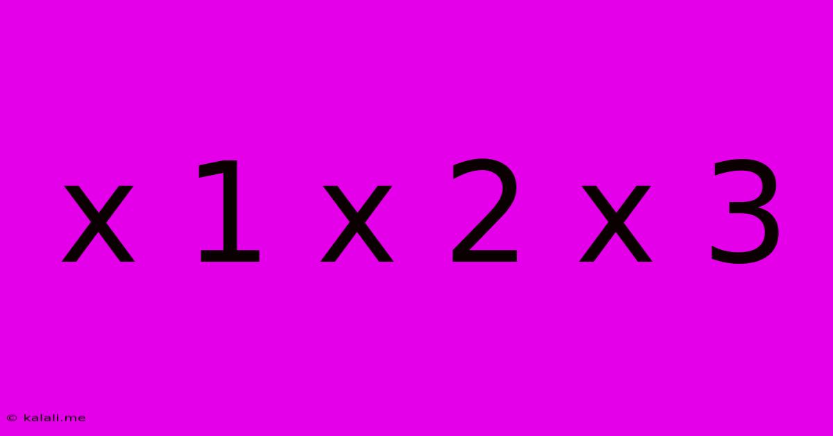 X 1 X 2 X 3