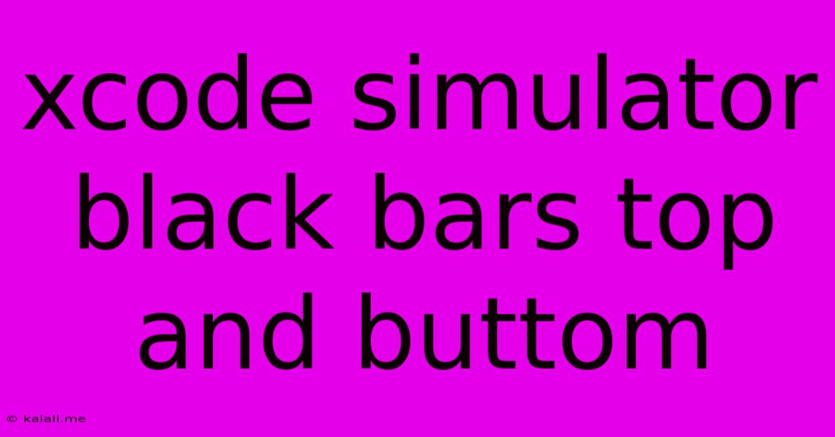 Xcode Simulator Black Bars Top And Buttom