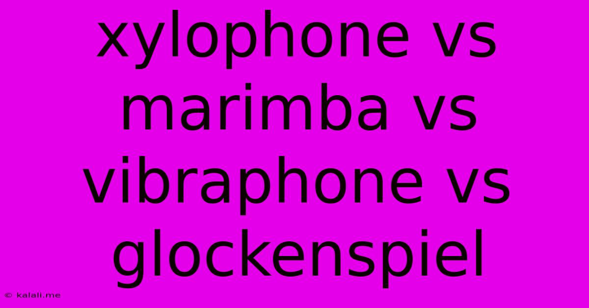 Xylophone Vs Marimba Vs Vibraphone Vs Glockenspiel