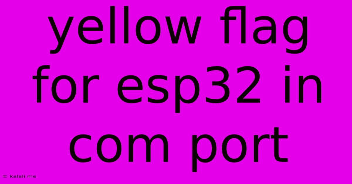 Yellow Flag For Esp32 In Com Port