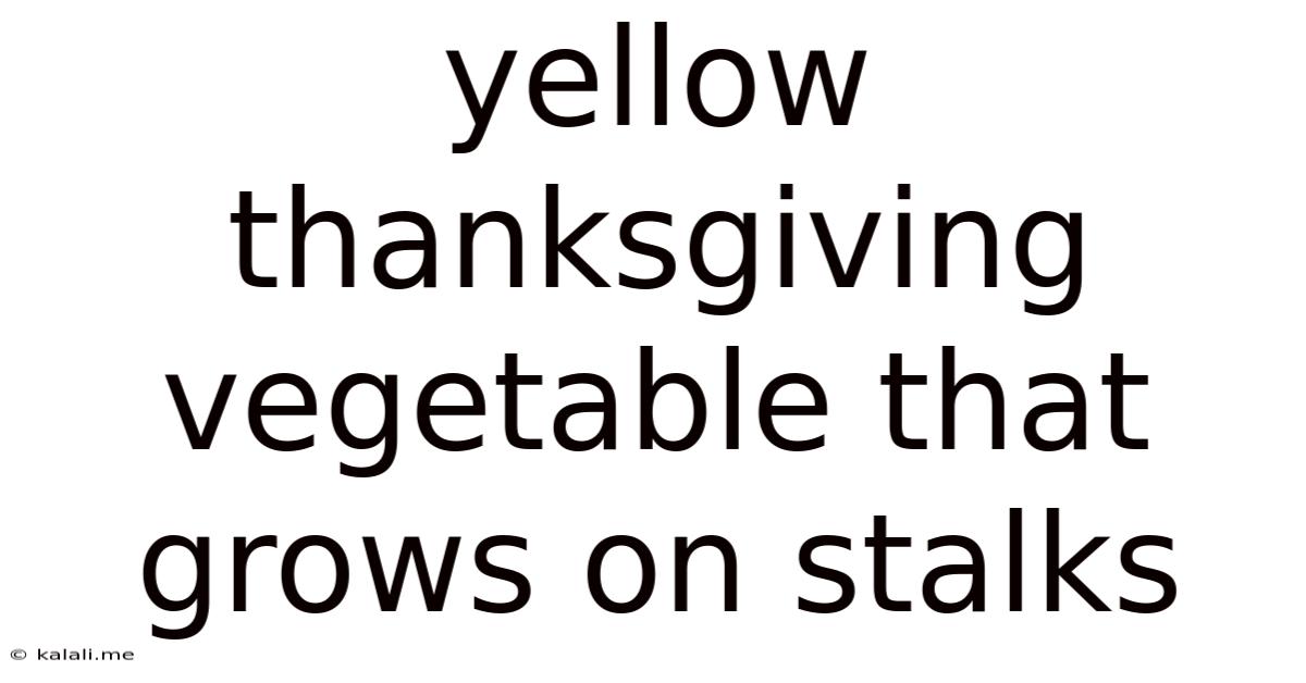 Yellow Thanksgiving Vegetable That Grows On Stalks