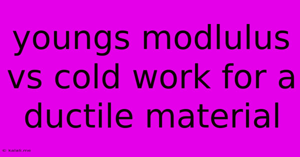 Youngs Modlulus Vs Cold Work For A Ductile Material